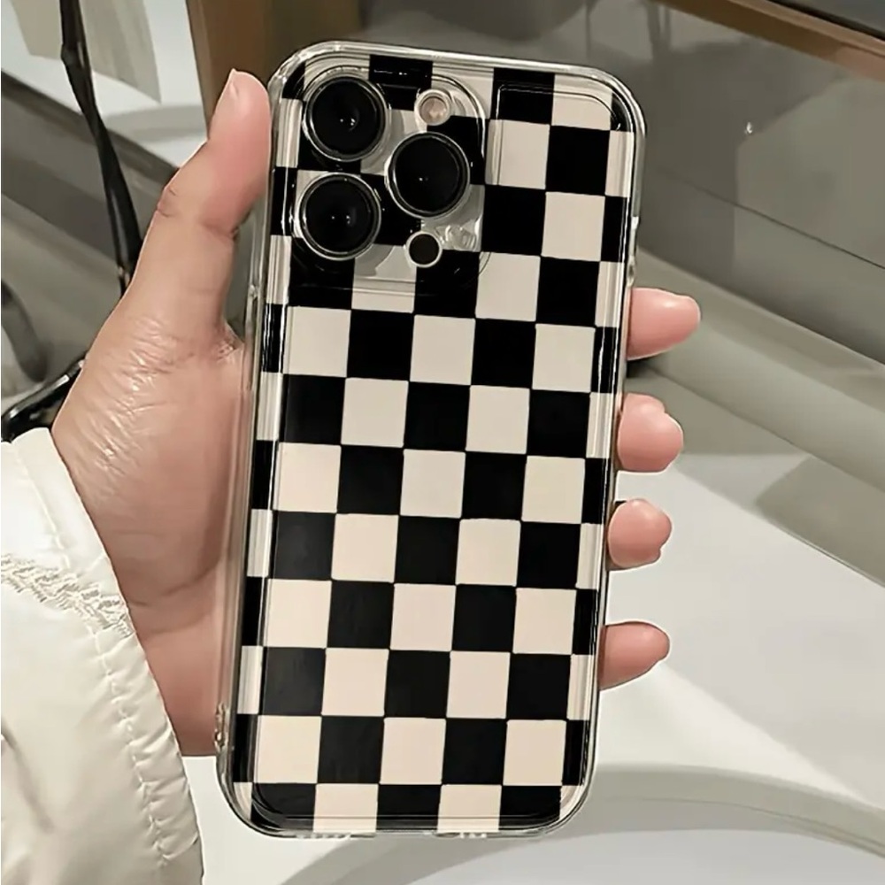 Checkered Black and White Phone Case